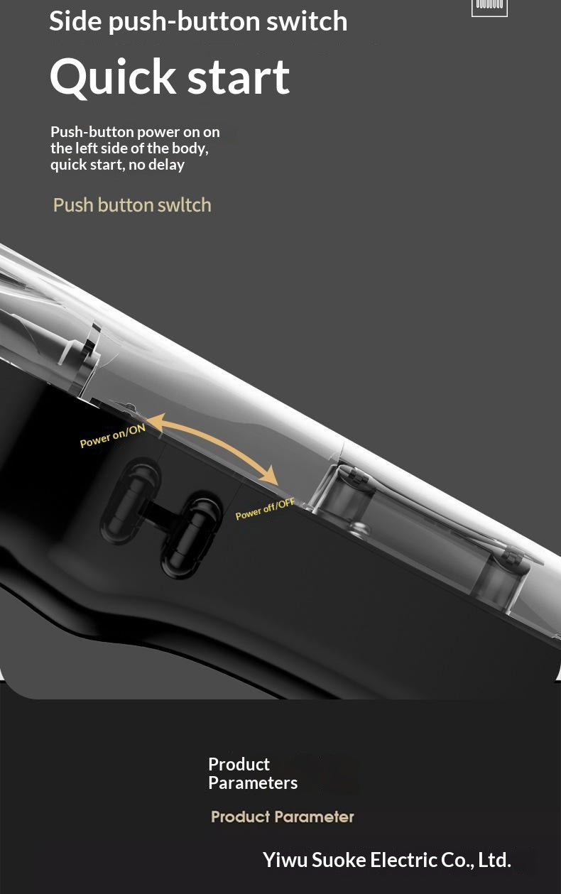 High-Power Pet Clipper With Transparent Shell & Digital Display