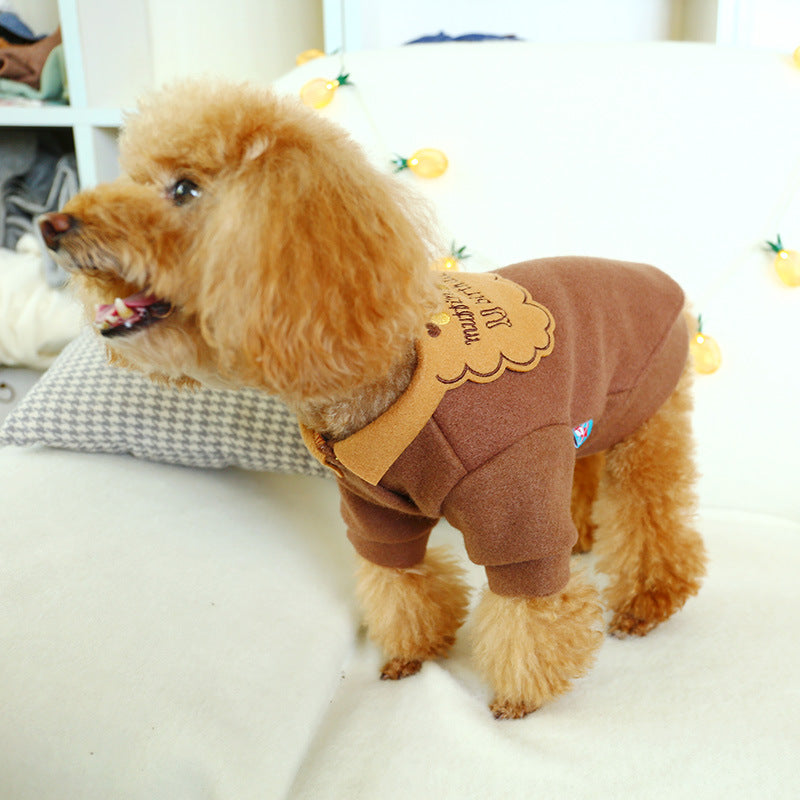 Teddy dog clothes new winter pet supplies woolen sweater thick section
