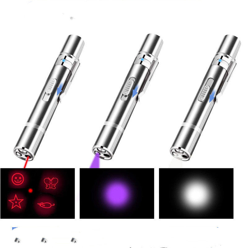 Usb Charging Laser Cat Teaser Multi-pattern Purple Light