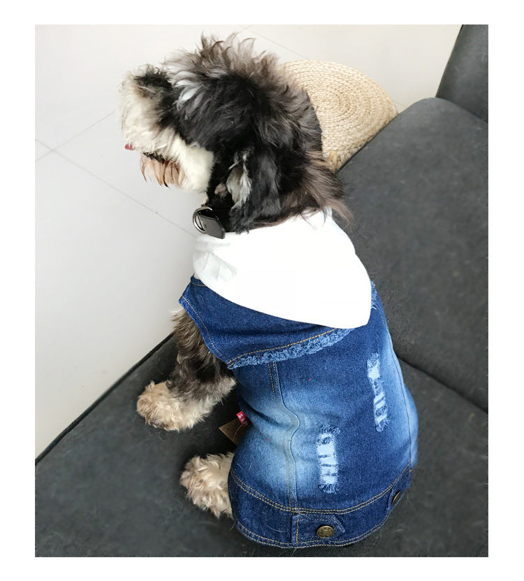 Teddy washed denim vest