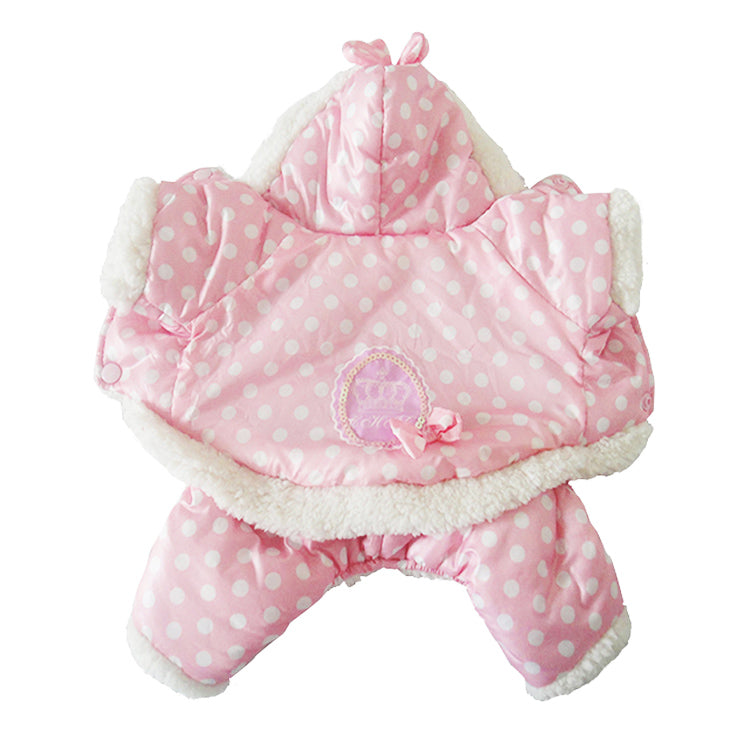 Polka Dot Cotton Jacket Dog Clothes Down Jacket