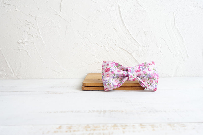 Double Layer Dog Bow Tie Collar Flower
