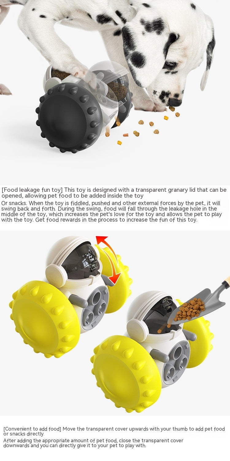 Leakage Food Feeder Tumbler Ball Balance Car Dog Toy