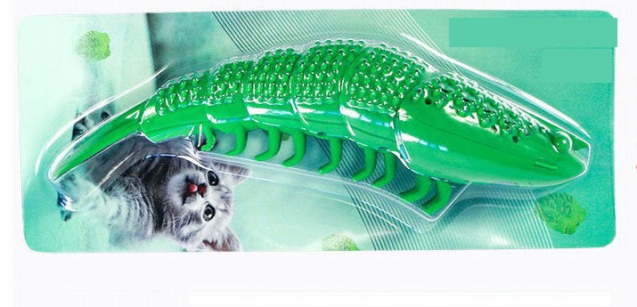 Catnip Silicone Fish Crayfish Toothbrush Cat Toy