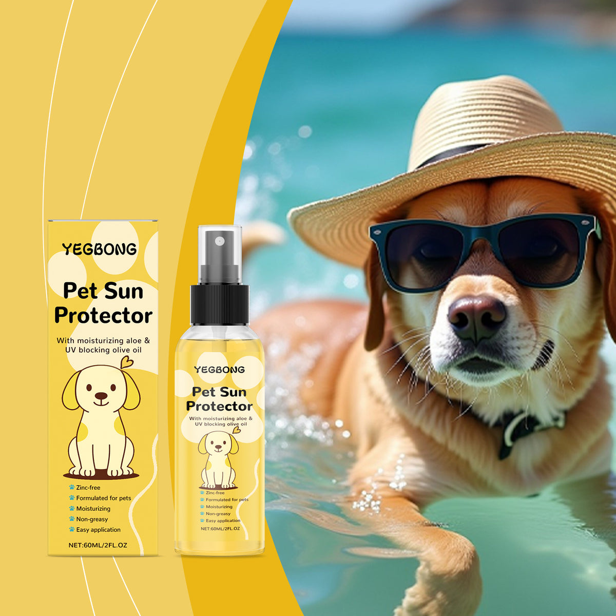 Yegbong Protective Spray For Dogs Outdoor Protection Comfortable And Caring Formula Safe For Licking Gentle And Specially Designed For Dogs