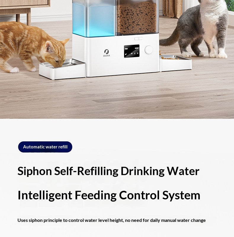 Automatic Cat And Dog Feeder For Dispensing Food And Water