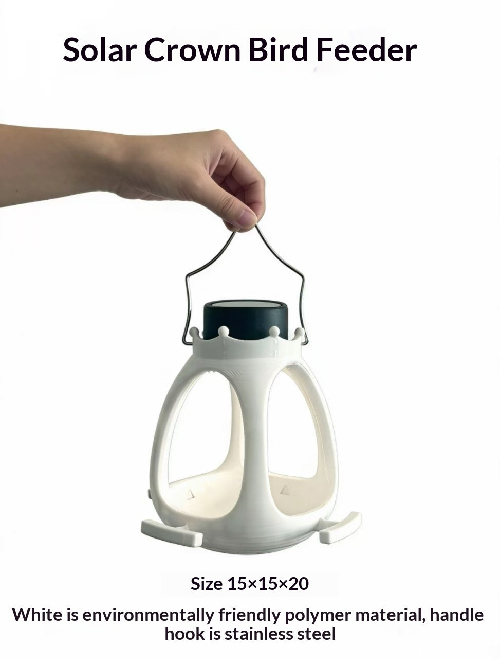 New Solar-Powered Crown Bird Feeder