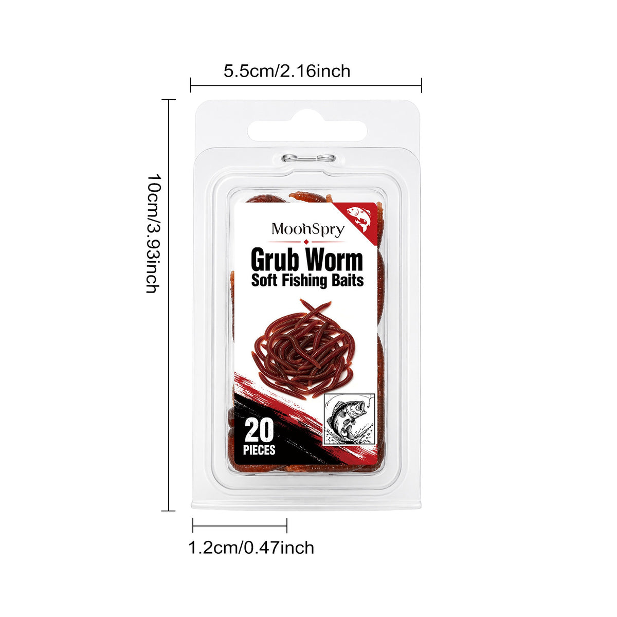 Moonspry Soft Earthworm Fishing Bait Is Suitable For Various Fishing Line Rigs, Smooth, Compact, And Convenient Fishing Bait