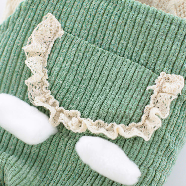 Corduroy Strip Strap Four-legged VIP Dog Clothes