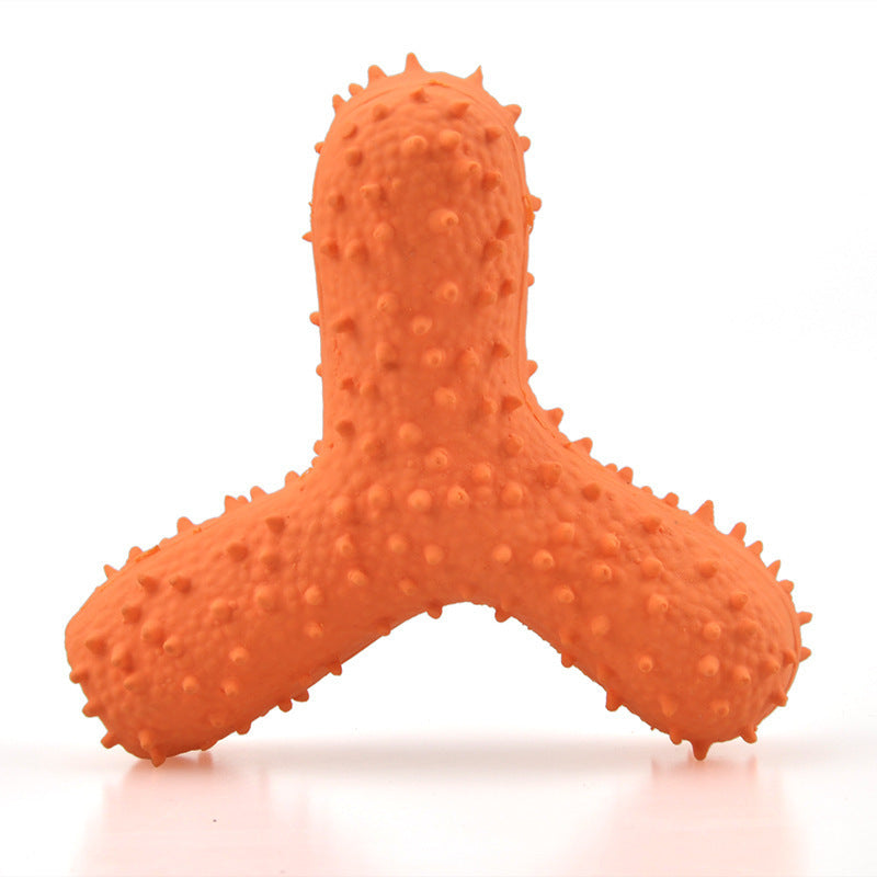 Pet Latex Toys Barbed Bone Sound Toy Tooth Cleaning