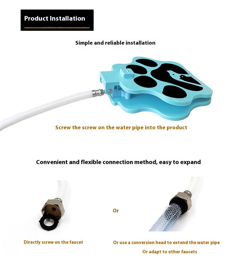 Pet Outdoor Foot Pressure Automatic Water Dispenser
