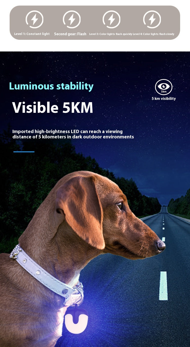 Double-sided U-shaped Strawberry Pet LED Dog Walking Light