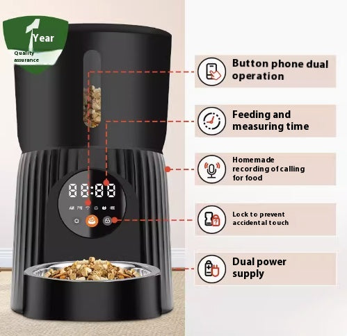 Intelligent Pet Feeder, Automatic Timing And Quantitative Remote Feeding Machine