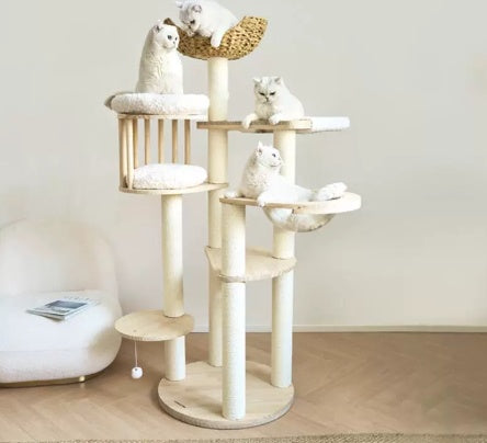 Solid Wood Cat Climbing Frame Cat Tree Cat Bed Cat Toys