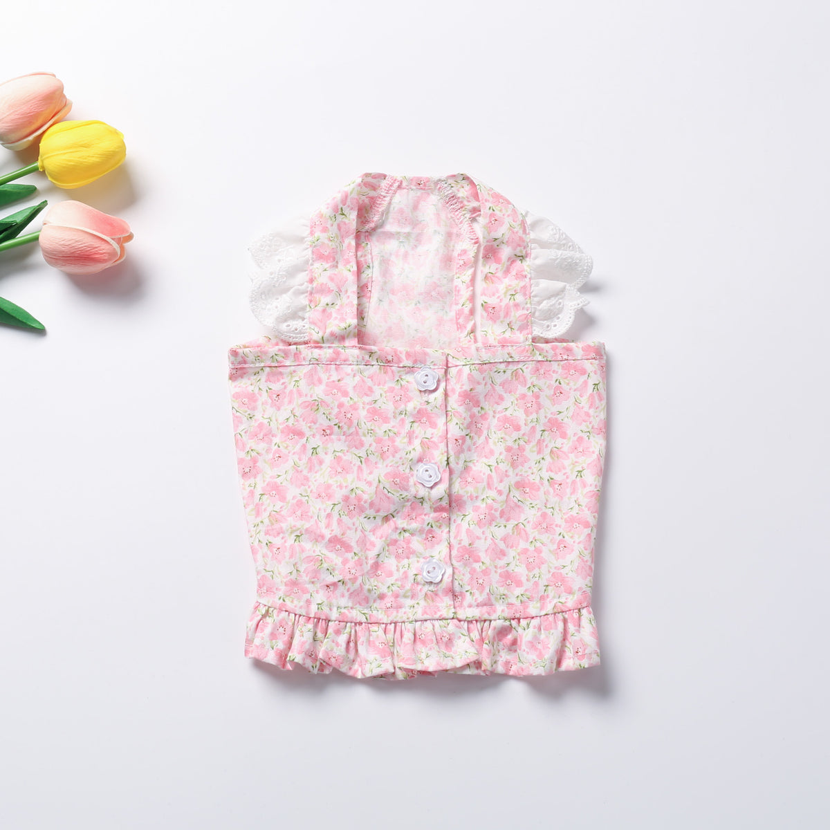 INS Wind Korean Spring And Summer And Yellow Flowers Bichon Teddy Dog Skirt