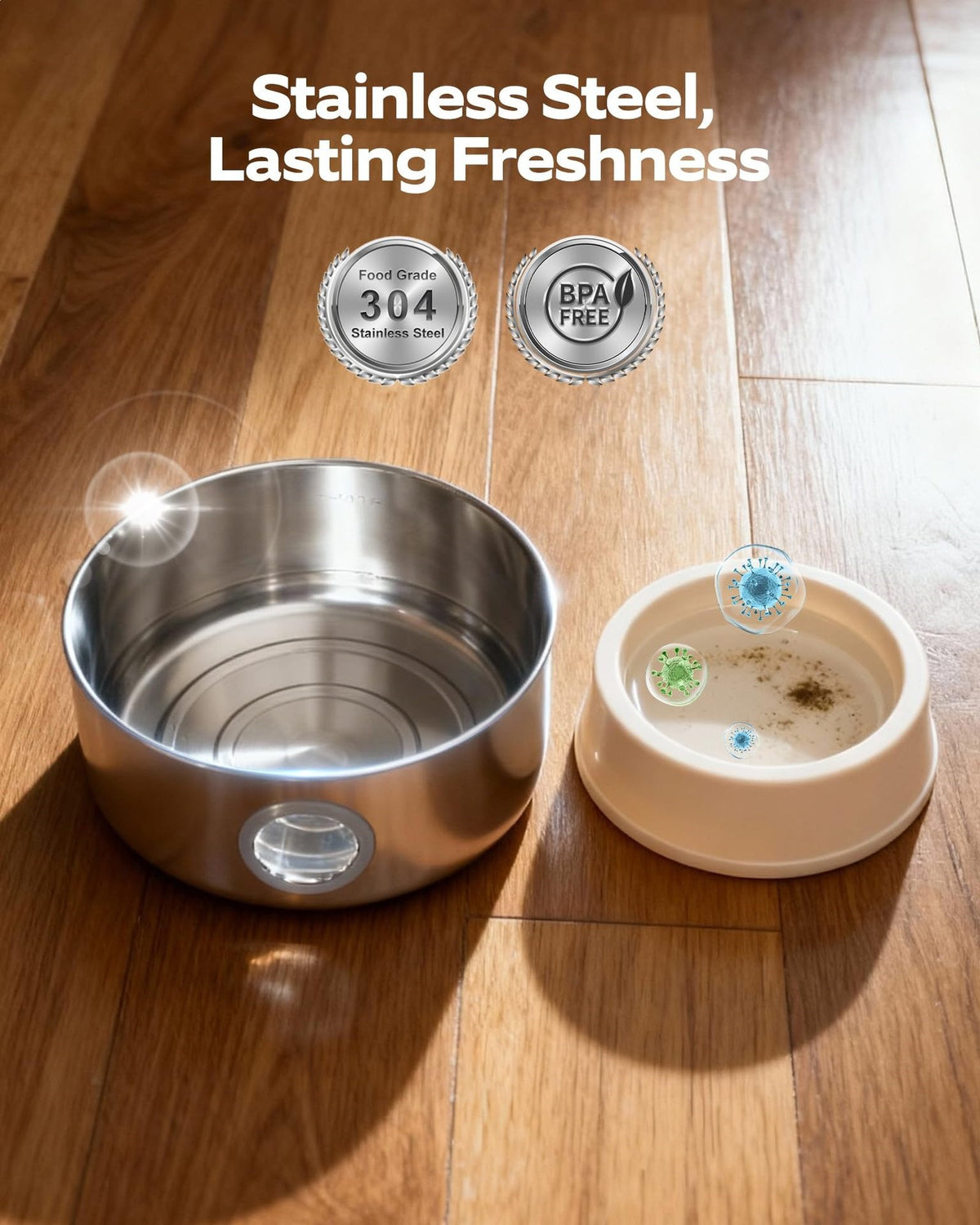 Large-capacity Stainless Steel Wireless Cat Water Fountain
