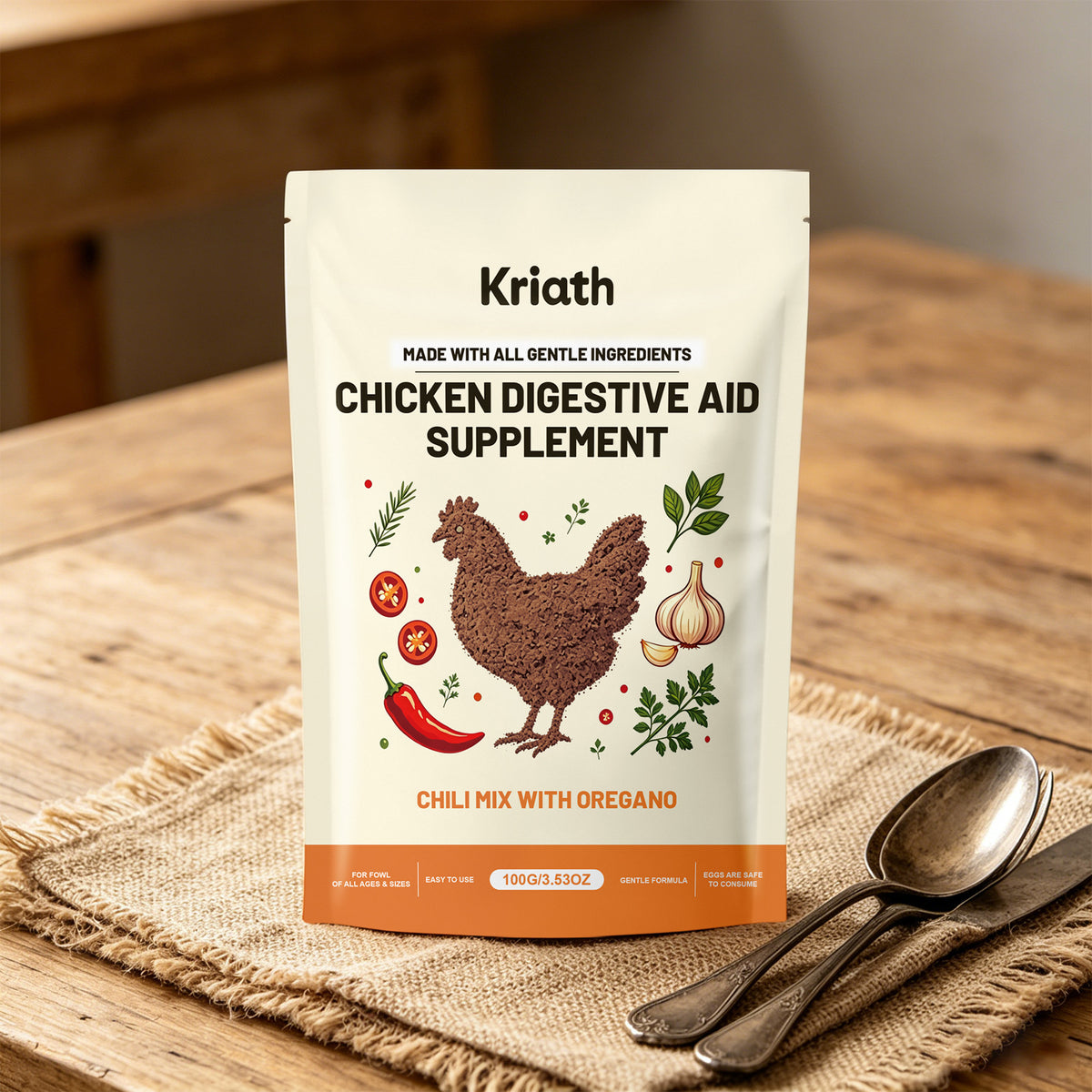 Kriath Chicken Care Supplement Nutritional And Healthy Pet Feed Additive Promotes Eating And Aids Absorption