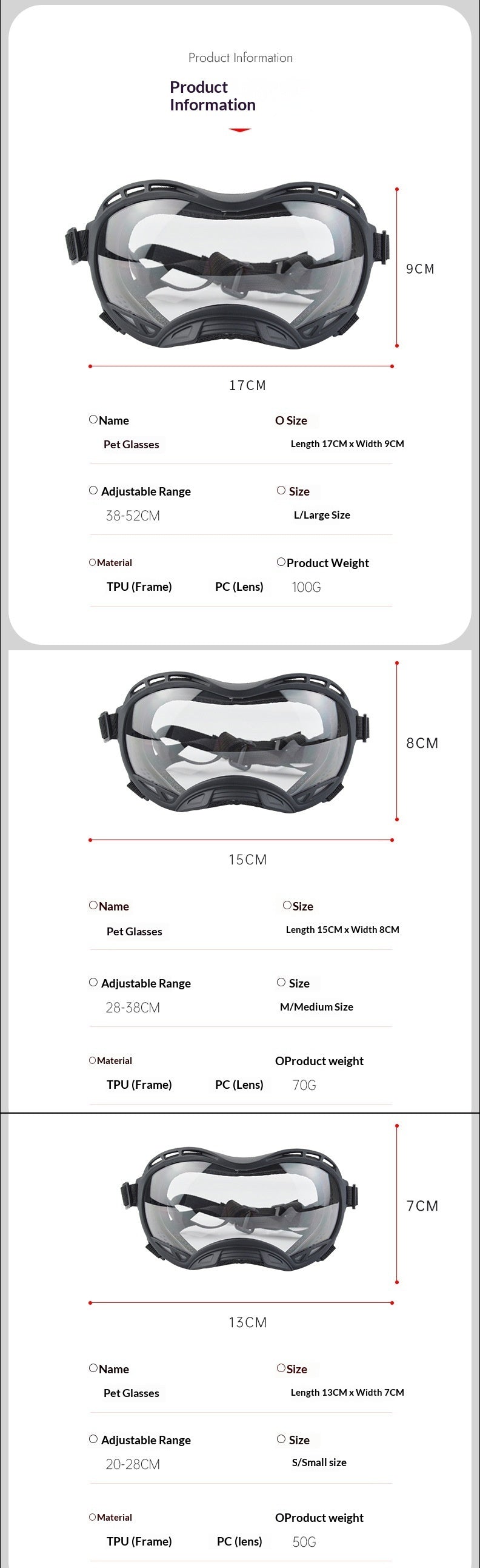 Pet Supplies Large Dog Goggles