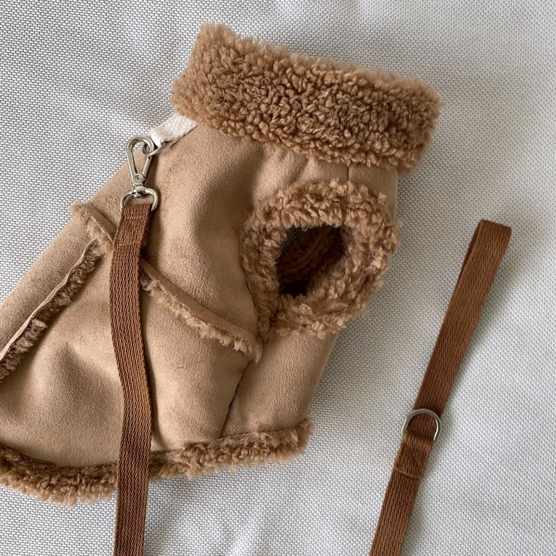 Pet Autumn And Winter Traction Warm Vest