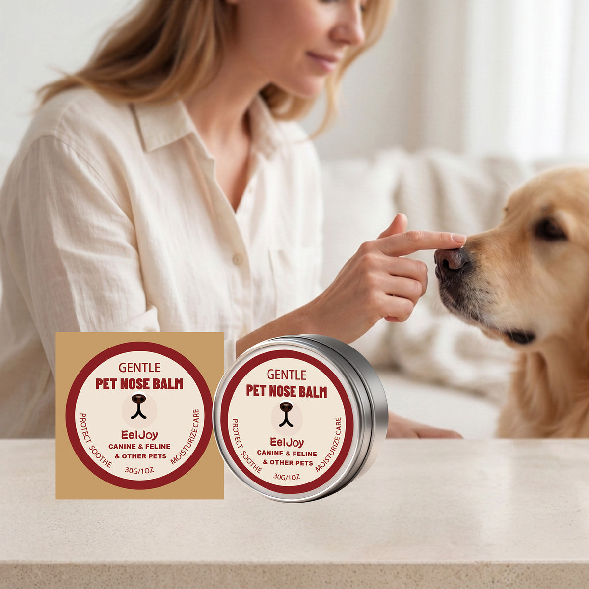 Eeljoy Pet Nose Moisturizing Wax Gently Cares for the Pet's Nose, Moisturizes and Hydrates, and Is Safe for Licking,...