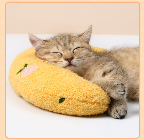 Cat Pillow Soft Cat Kneading Cat Pillows For Indoor Cats Cat Neck Pillow For Comfortable Sleep Cat Calming Pillow Products Plush Cat Toy Washable
