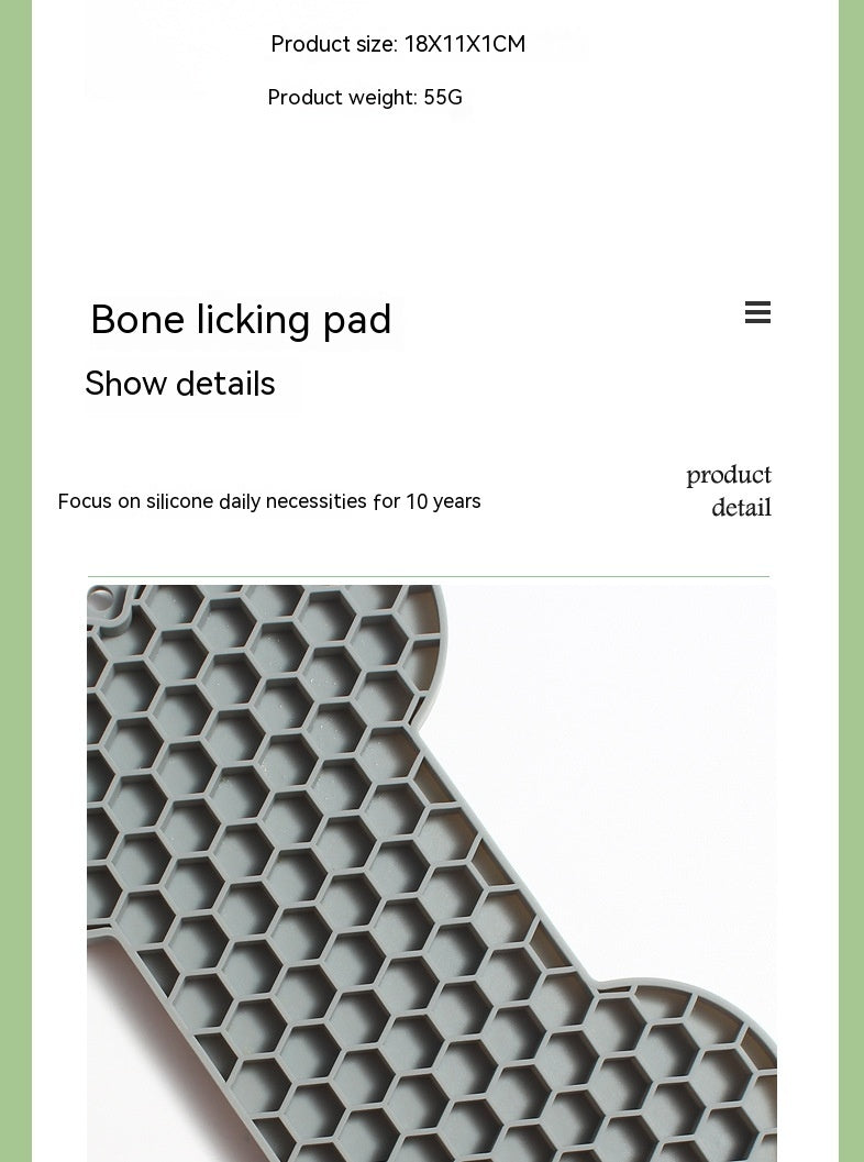 Bone Silicone Licking Dog Slow Food Mat