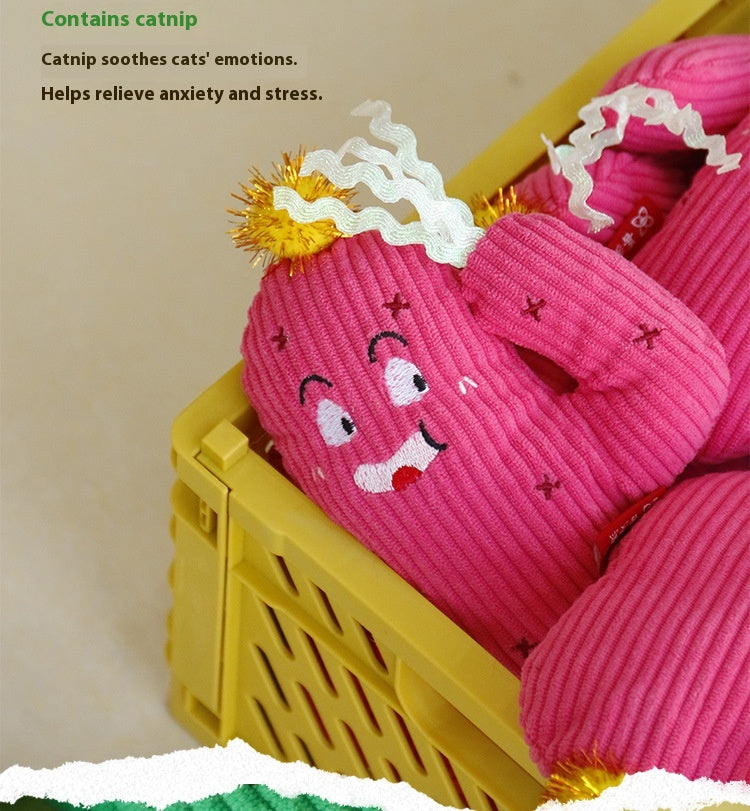Colorful Cactus Cat Bite-resistant Self-Hi Toy
