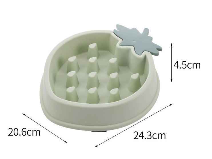 Pineapple Slow Food Bowl Food Grade Plastic Pet Dog