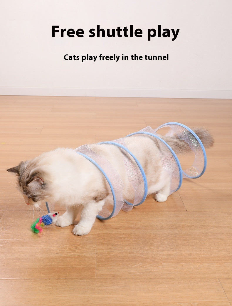 Pet Cat Tunnel Self-Hi Relieving Stuffy Cat Toy Channel Kittens Supplies
