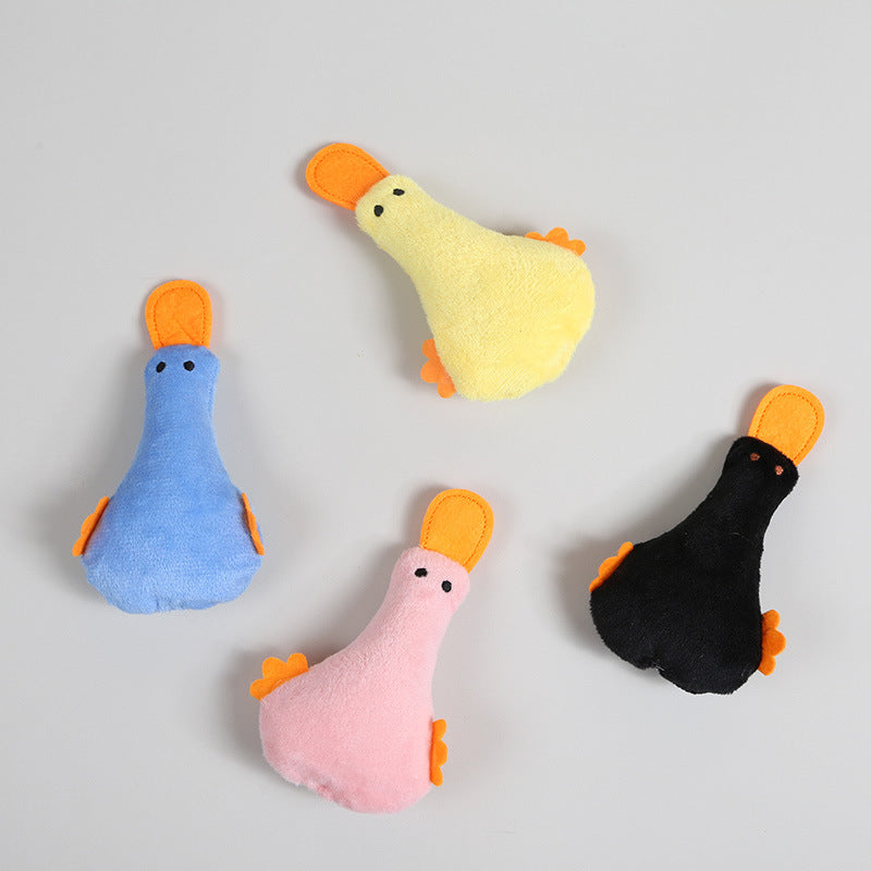 Cute Duck Pet Toys Dog Cat Plush Toy Squeak Sound Dog Toys Catnip Toy Dog Chew Toy for Small Large Dogs Training...