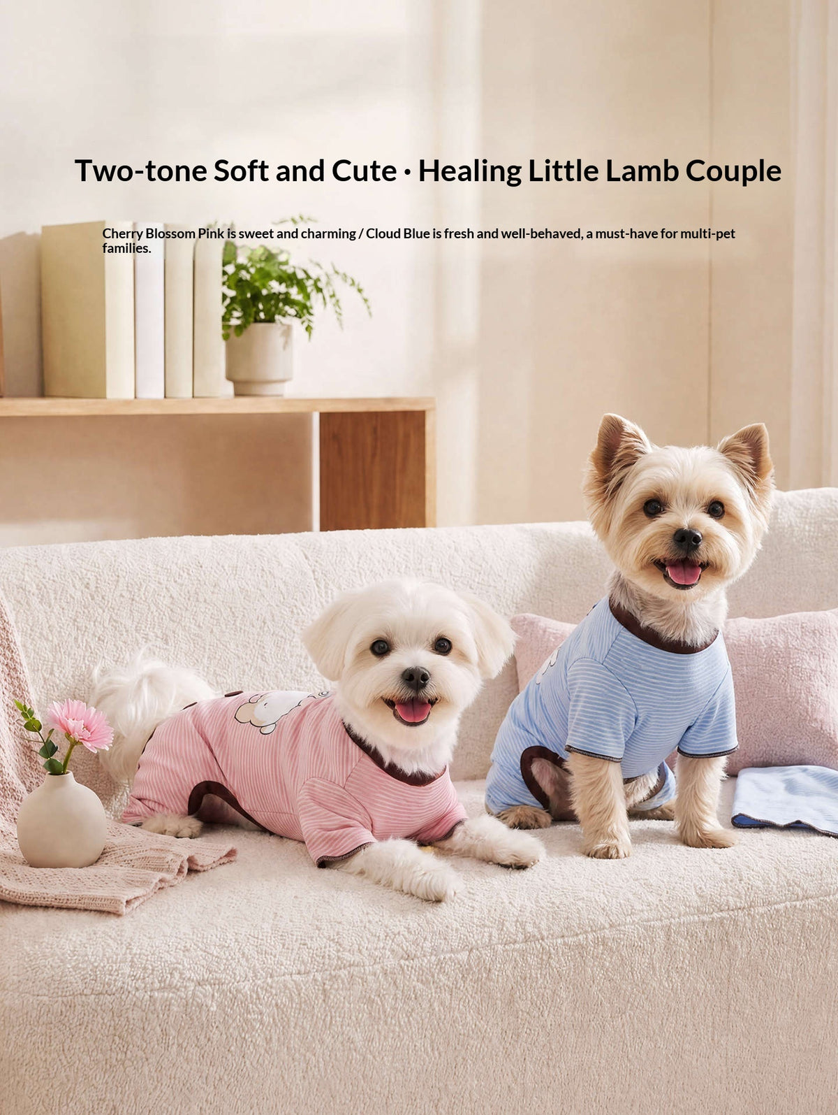 Pet Striped Lamb Four-Legged Base-Layer Shirt Clothing