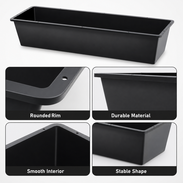 4-piece Dual-purpose Plastic Livestock Feed Trough Suitable For Daily Feeding Of Horses, Goats, Pigs And Other Animals Widely Adaptable To Home Backyards, Pastoral Fences, Livestock Sheds And Other