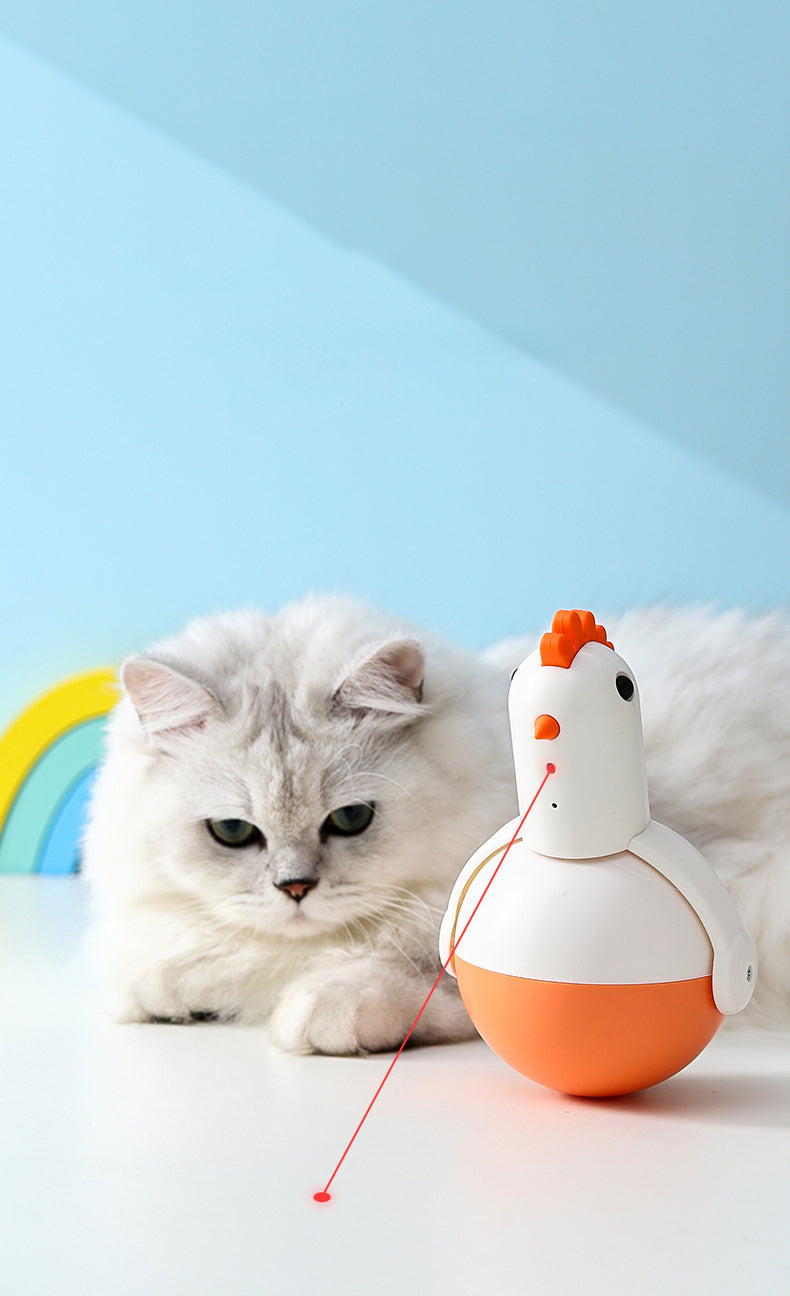 Electric Cat Toy Chicken Glass Laser Sound Cat Toy