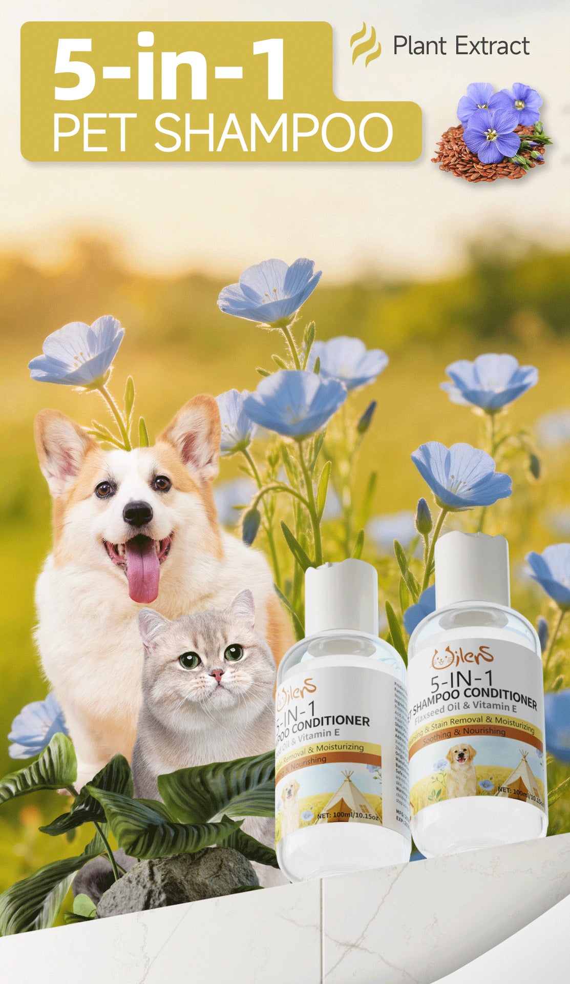 Pet Dog Shampoo Multi-Effect Universal For Cats And Dogs
