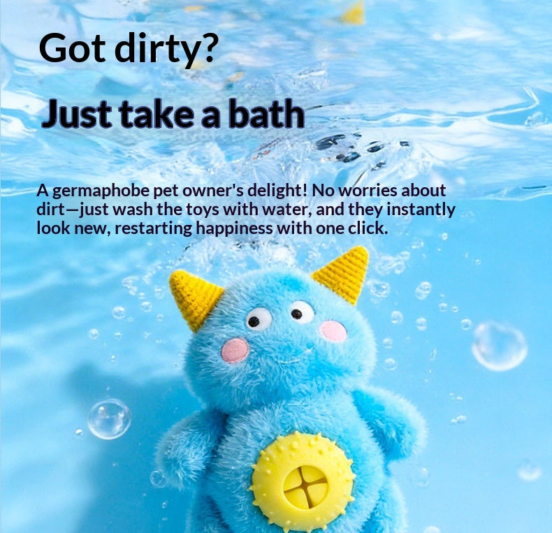 Little Monster Plush Sounding Toy Dog Food-Hiding Chewable Teether