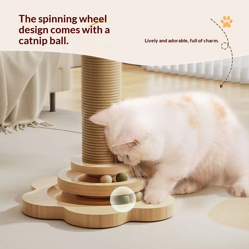 Cat Scratching Board, Wear Resistant And Low Shedding, Rotating Sisal Scratcher Plate, Treat Dispensing Self Play Toy For Cats, Cat Teaser Wand, Pet Supplies