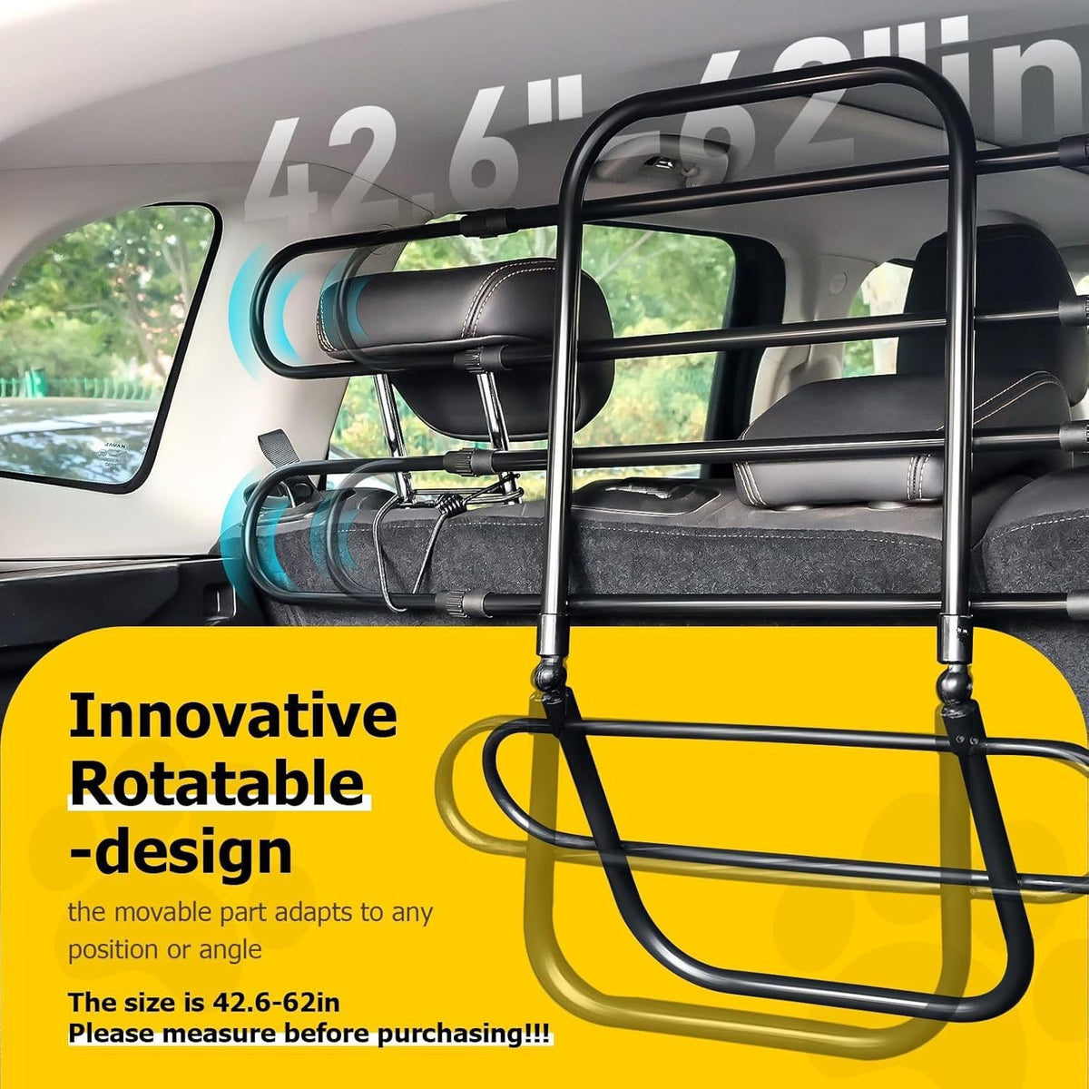 Dog Car Barrier,Easy To Assemble And Install Dog Car Barriers Fits Well In Various Vehicles Adjustable With Seat Movements Recycled Materials
