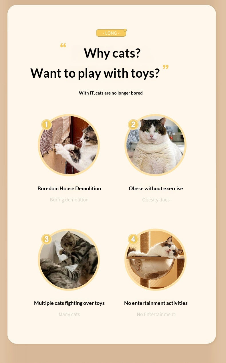 Electric Remote-Controlled Cat Teaser Rod With Ball Smart Interactive Cat Toy With Sound