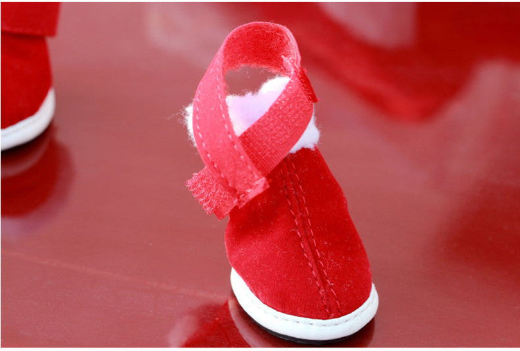 Pet christmas shoes