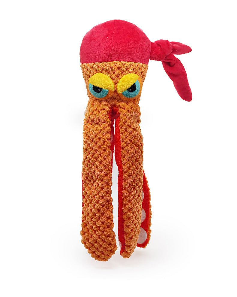 Squeaky Octopus Plush Dog Toy With Creased Paper And Built-in Squeaky - Durable Teeth Grinding Pet Chewing Toy Pet Toys