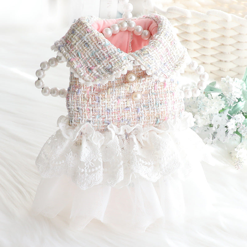 Small Fragrant Wind Lace Tutu Skirt Small Dog Teddy Pet