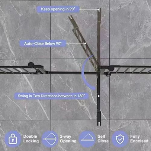 150 Adjustable Safety Gate 6 Panels Play Yard Metal Doorways Fireplace Fence Christmas Tree Fence Gate For House Stairs Gate Prohibited Area Fence