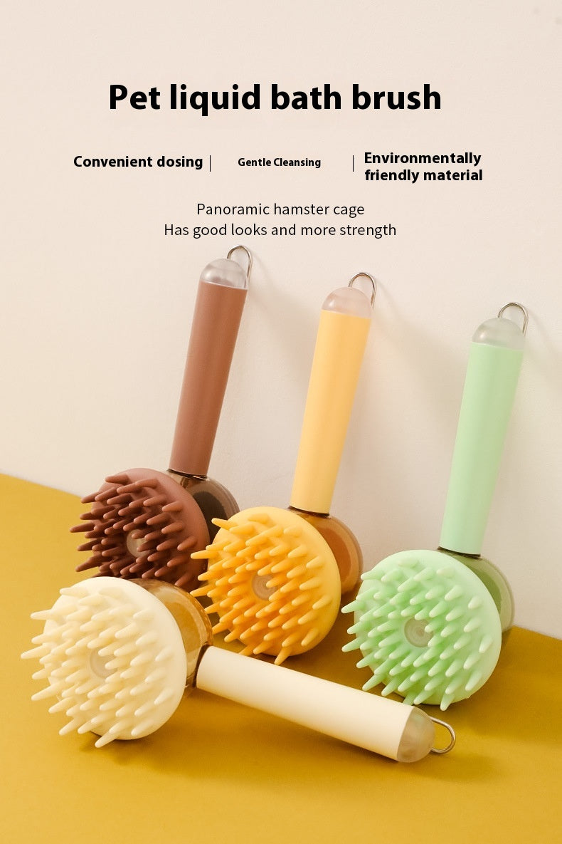 3 In 1 Pets Bath Brush For Dogs And Cats Shower Massage Brush, Depilation Comb And Foaming Tool, Anti-frizz Beauty Brush Pet Products