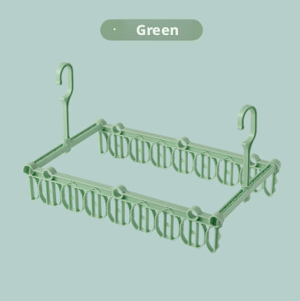 Multi-function hanger-360° rotatable-green-PP-1 piece