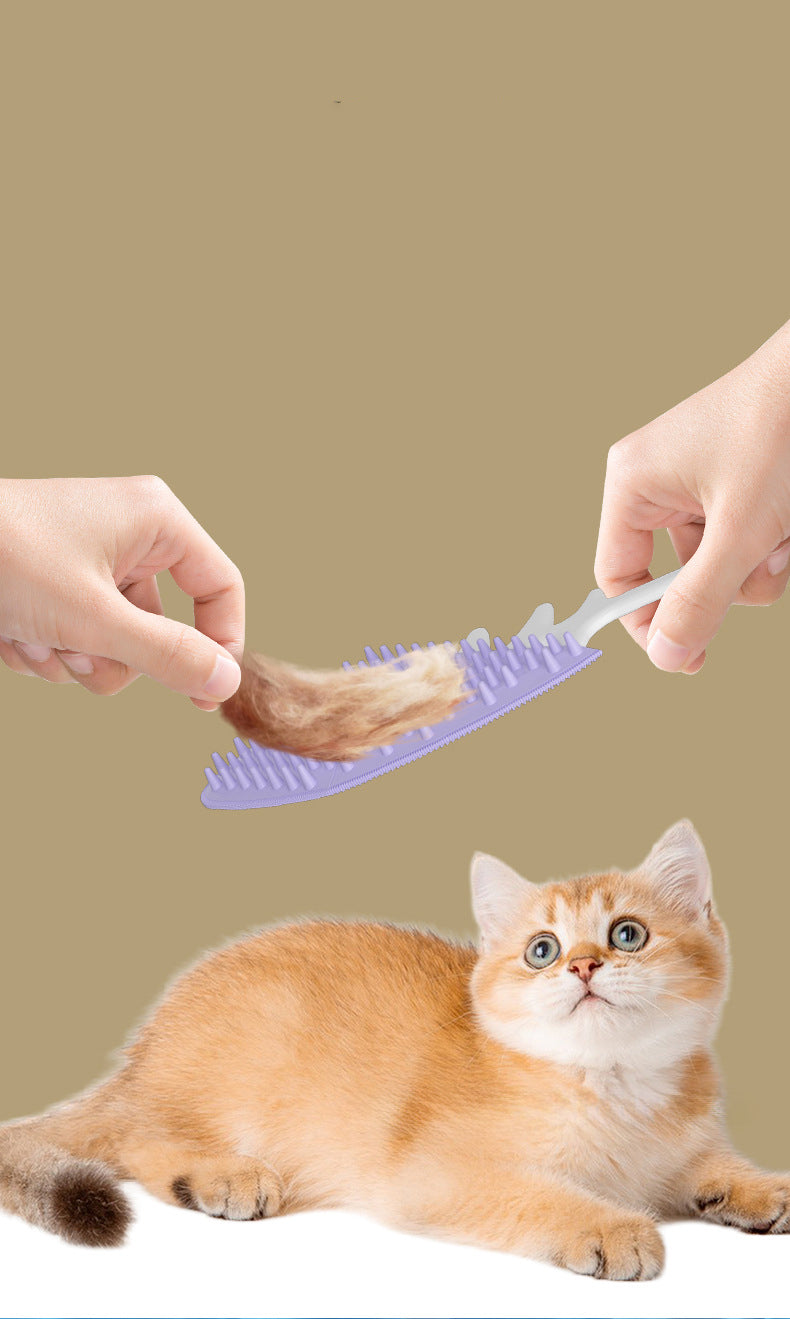 Cat Brushes For Indoor Cats Fishbone-Shaped Kitten Brush Detangling Brush Cute Dog Hair Brush Puppy Grooming Brush For Pets