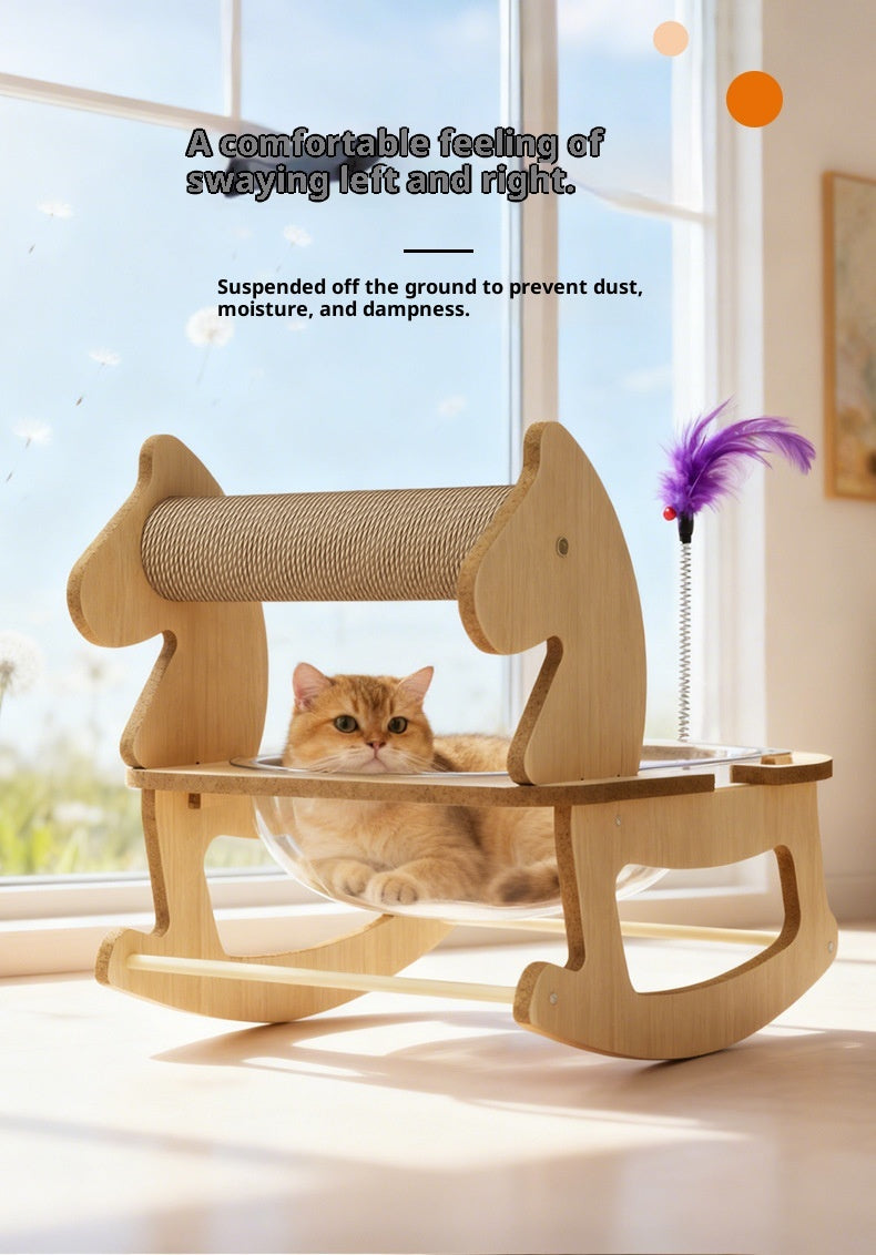 Hemp Rope Column Wear-resistant And Non-shedding Space Capsule Cat Bed