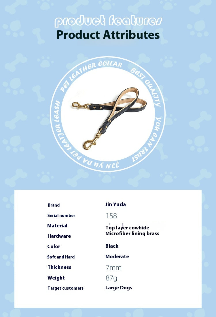 Real Cowhide Dog Hand Holding Rope