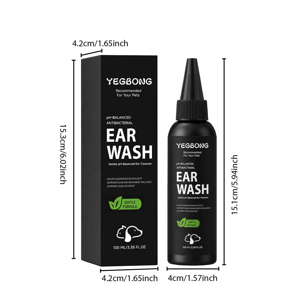 Yegbong Pet Ear Cleaning Water Is Refreshing, Comfortable, Clean, And Gentle For Daily Cleaning And Care Of Pet Ears