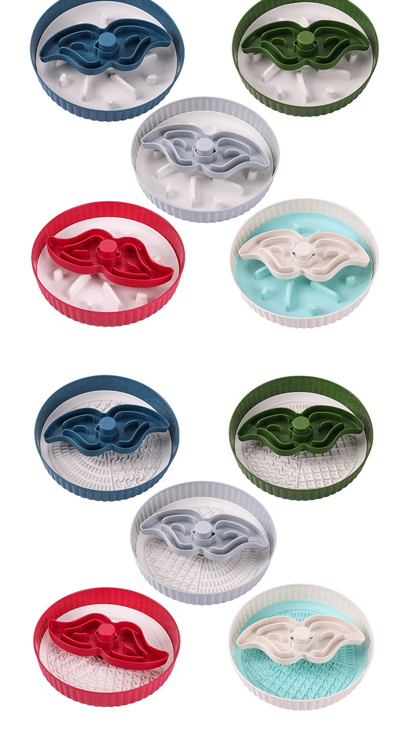 Pet Food Basin Rotating Game Board Anti-choke Silica Gel Pad Feeding
