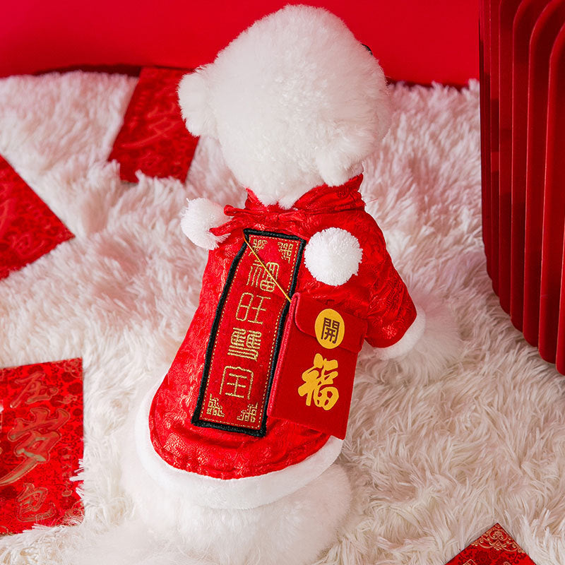 Year Festive Small Dog Two-Legged Cat Pet Clothes